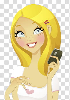 Recursos para un video tutorial, woman in yellow hair illustration transparent background PNG clipart