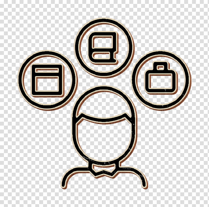 Skills icon Office icon Worker icon, Text, Line, Line Art, Logo, Symbol, Smile transparent background PNG clipart