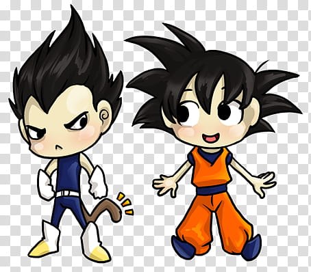 Dragonball chibi, Goku and Vegeta Dragon Ball Z characters drawing transparent background PNG clipart