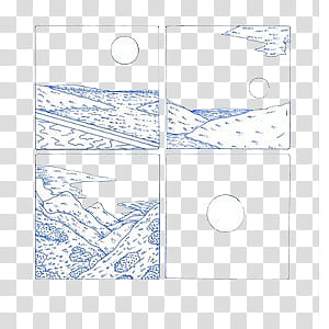Aesthetic, plains and mountains sketch collage transparent background PNG clipart