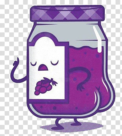 Kawaii Marmalade, purple grape jar art transparent background PNG clipart