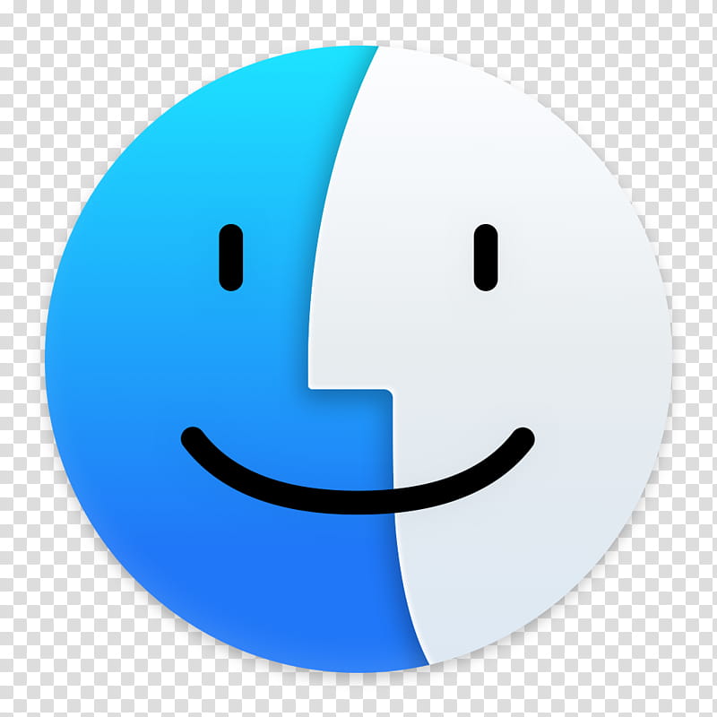 Clay OS  A macOS Icon, Finder, blue and white smiley icon transparent background PNG clipart