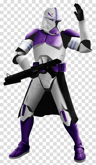 Commander Magnetar, white and purple Star Wars Clone Trooper illustration transparent background PNG clipart