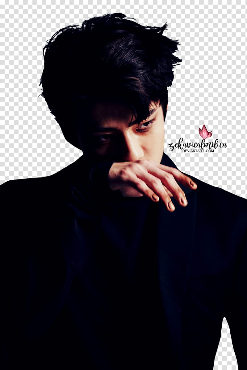EXO Sehun Monster, man wearing black suit transparent background PNG clipart