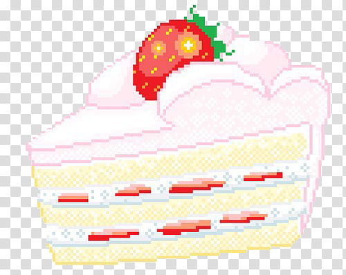Food, sliced of strawberry cake illustration transparent background PNG clipart
