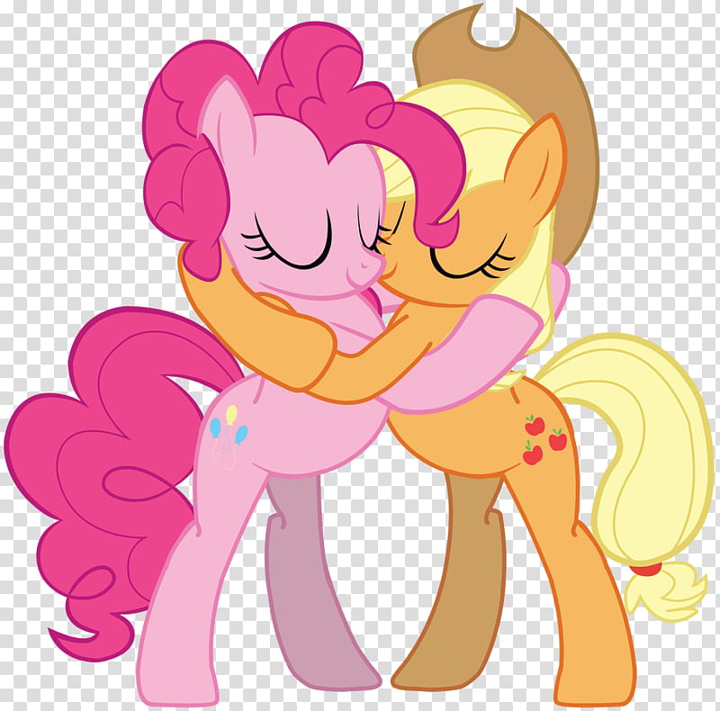 MLP Shipping, Pinkie Pie and AJ (Pinkiejack) transparent background PNG clipart