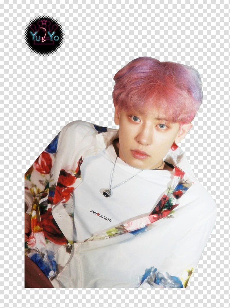 EXO THE WAR KO KO BOP, man in multicolored floral jacket transparent background PNG clipart