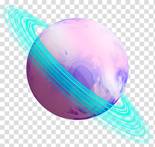 AESTHETIC S, purple and blue Saturn transparent background PNG clipart