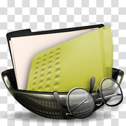 Sphere   , yellow folder on bowl beside eyeglasses illustration transparent background PNG clipart