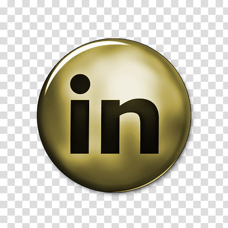 Network Gold Icons, linkedin-, round in logo transparent background PNG clipart