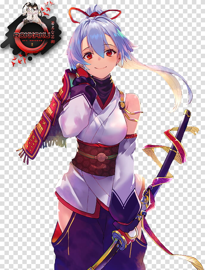 [Fate Grand Order Render], Gozen, female holding sword illustration transparent background PNG clipart