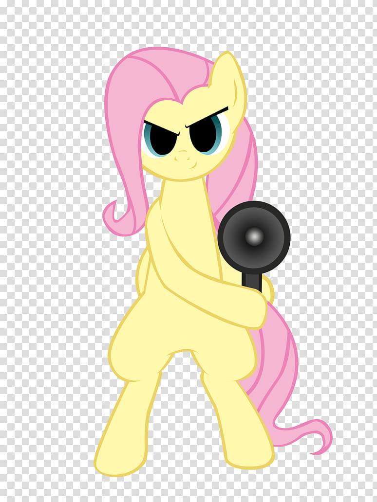 Fluttershy With Thunder Gun, yellow and pink unicorn illustration transparent background PNG clipart