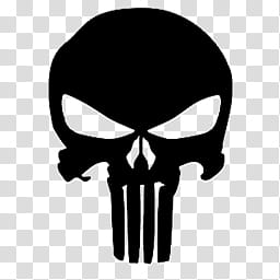 The Punisher logo iCons, Black Logo_x, Punisher logo transparent background PNG clipart