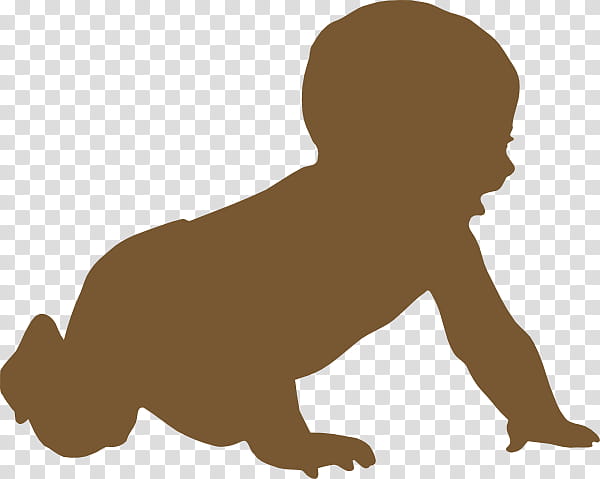 baby crawling silhouette