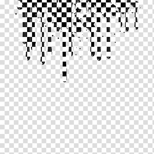 PART Material, black and white checked drip artwork transparent background PNG clipart