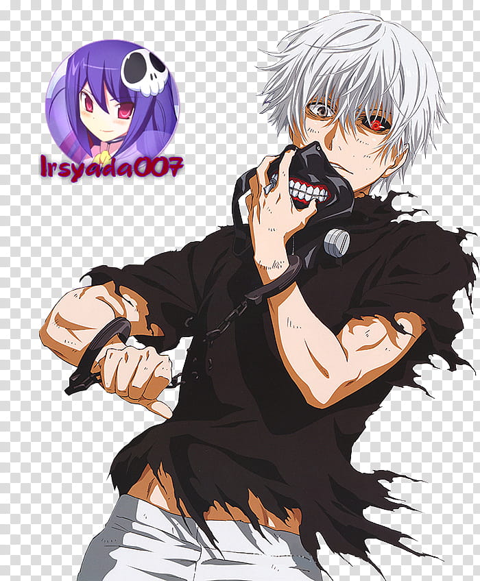 Kaneki Ken (Tokyo Ghoul) Render, white-haired man anime character illustration transparent background PNG clipart