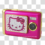 glamour ico and icons , , pink Hello Kitty camera transparent background PNG clipart