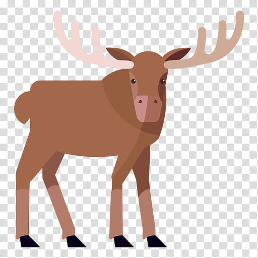 Reindeer, Moose, Cartoon, Antler, Elk, Animal Figure, Wildlife, Tail transparent background PNG clipart