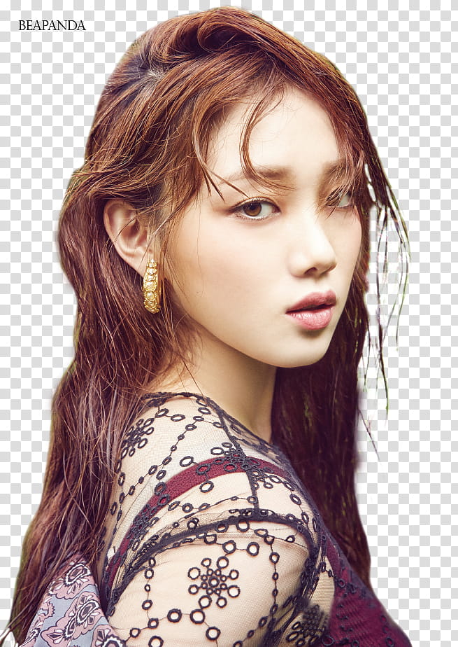 Lee Sung Kyung, woman in black lace top transparent background PNG clipart