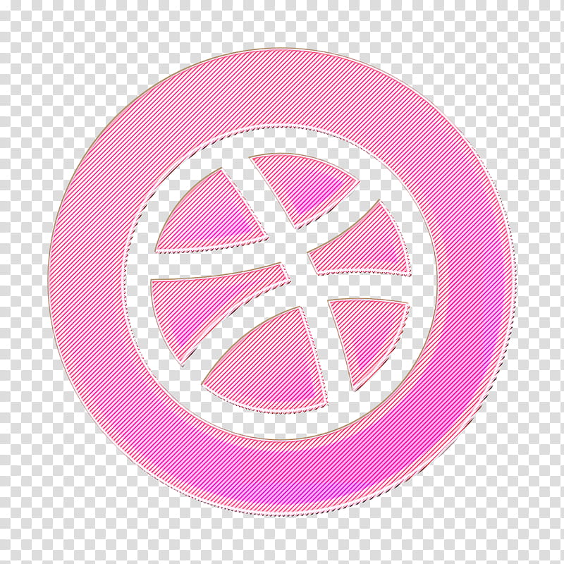 circle icon dribbble icon gradient icon, Social Media Icon, Pink, Symbol, Magenta, Material Property, Peace, Peace Symbols transparent background PNG clipart