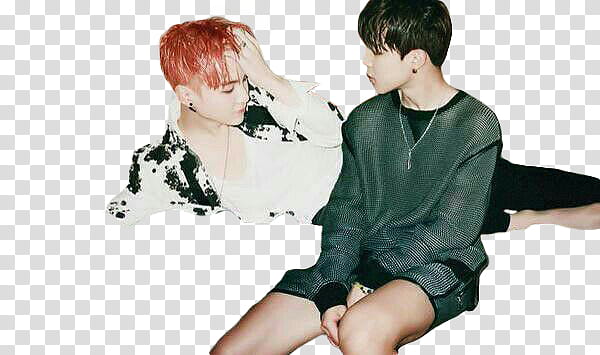 Yoonmin BTS, BTS Suga and Jimin posing together transparent background PNG clipart