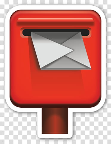 EMOJI STICKER , red mailbox transparent background PNG clipart