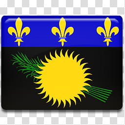 All in One Country Flag Icon, Guadeloupe- transparent background PNG clipart