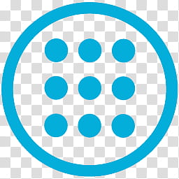 MetroStation, nine teal dots ball icon transparent background PNG clipart