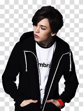 SEVENTEEN , man wearing zip-up hoodie transparent background PNG clipart