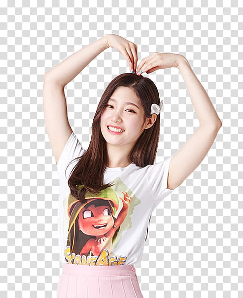 CHAEYEON DIA, woman doing heart pose transparent background PNG clipart