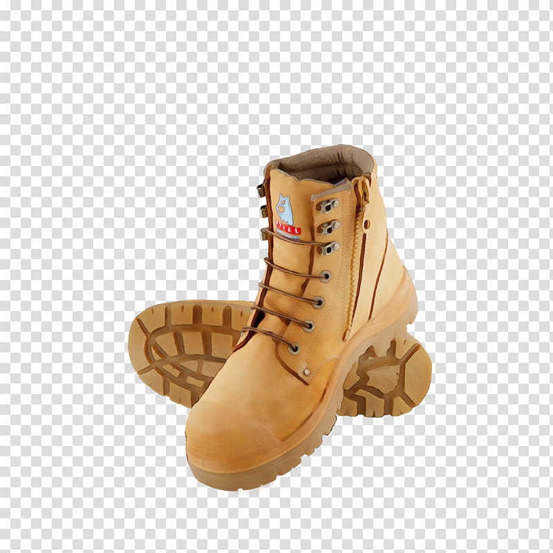 footwear shoe tan boot beige, Watercolor, Paint, Wet Ink, Brown, Hiking Boot, Steeltoe Boot, Snow Boot transparent background PNG clipart