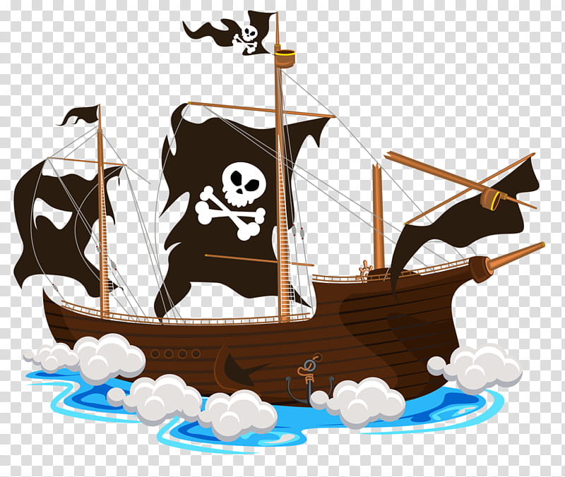 Columbus Day, Piracy, Ship, Jolly Roger, Drawing, Flag, Skull, Treasure transparent background PNG clipart