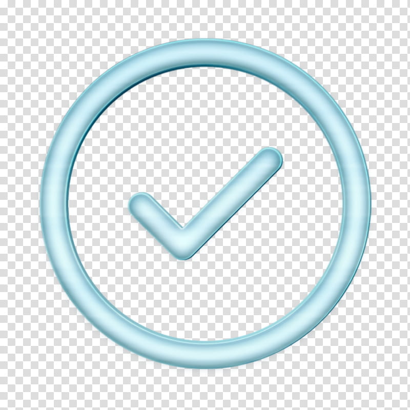 Check mark icon Correct icon Success icon, Aqua, Turquoise, Circle, Symbol transparent background PNG clipart