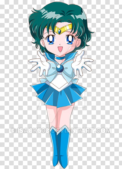 Chibi Sailor Mercury transparent background PNG clipart