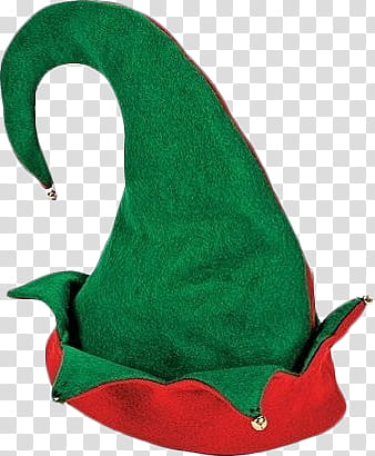 Christmas, green and red elf hat illustration transparent background PNG clipart