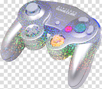 Aesthetic, grey Nintendo Gamecube controller transparent background PNG clipart