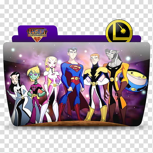 TV Folder Icons DC and Marvel ColorFlow Set , Legion Of Superheroes, DC Legion of Heroes illustration transparent background PNG clipart