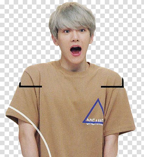 BAEKHYUN EXO S, man open his mouth while taking him a transparent background PNG clipart