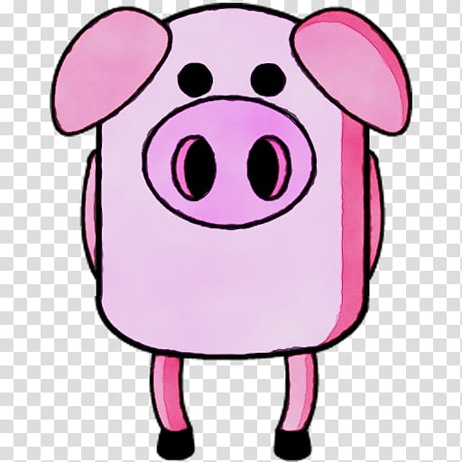 Pig Logo Cartoon Super Planet Dolan Invention, Watercolor, Paint, Wet Ink, Film, Video, Youtube, Pink transparent background PNG clipart