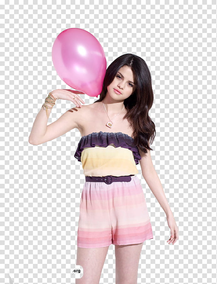 s, Selena Gomez holding pink balloon transparent background PNG clipart s, Selena Gomez holding pink balloon transparent background PNG clipart
