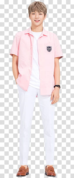 WANNA ONE IVY CLUB P, man standing while smiling transparent background PNG clipart