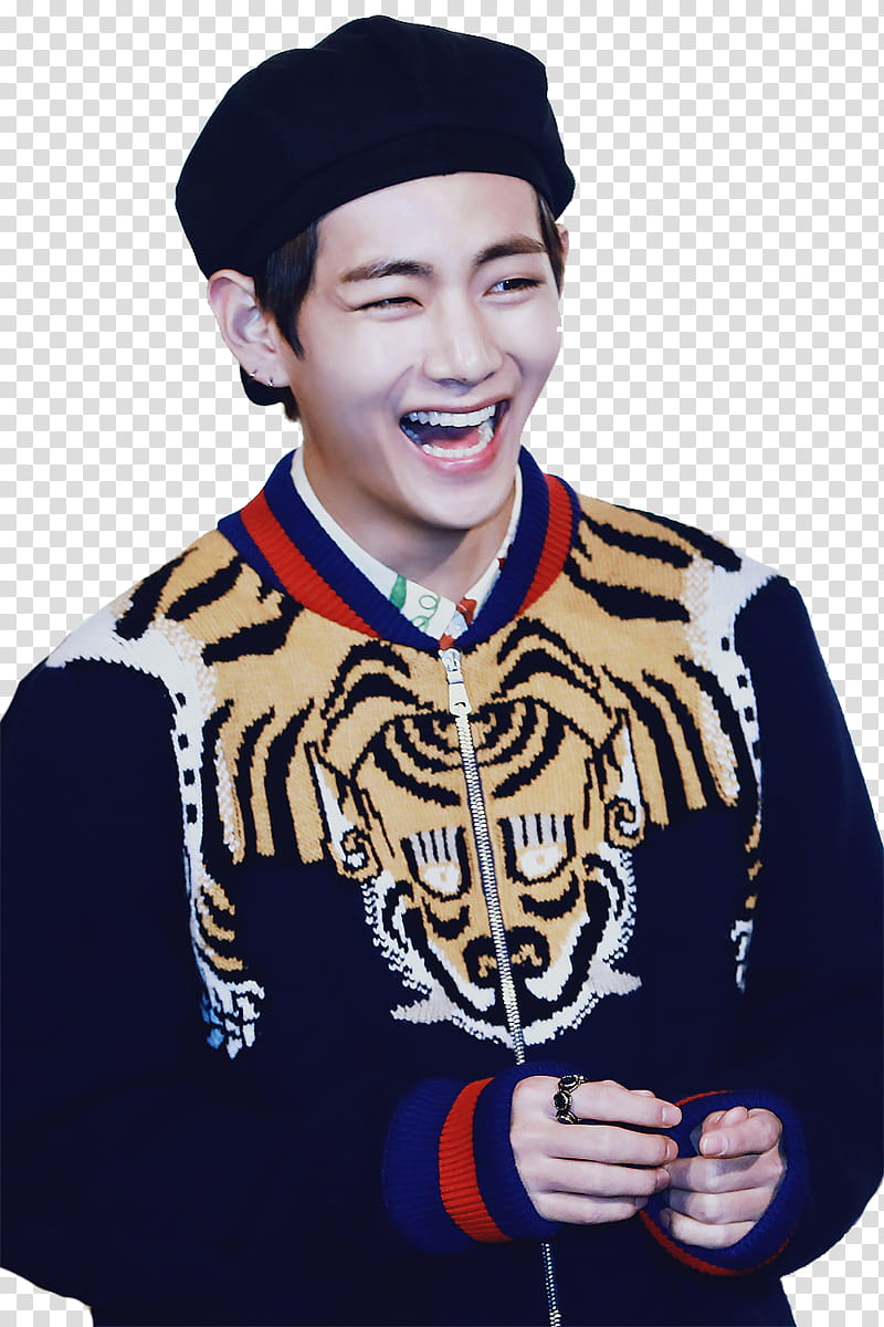 Taehyung V BTS, man smiling transparent background PNG clipart