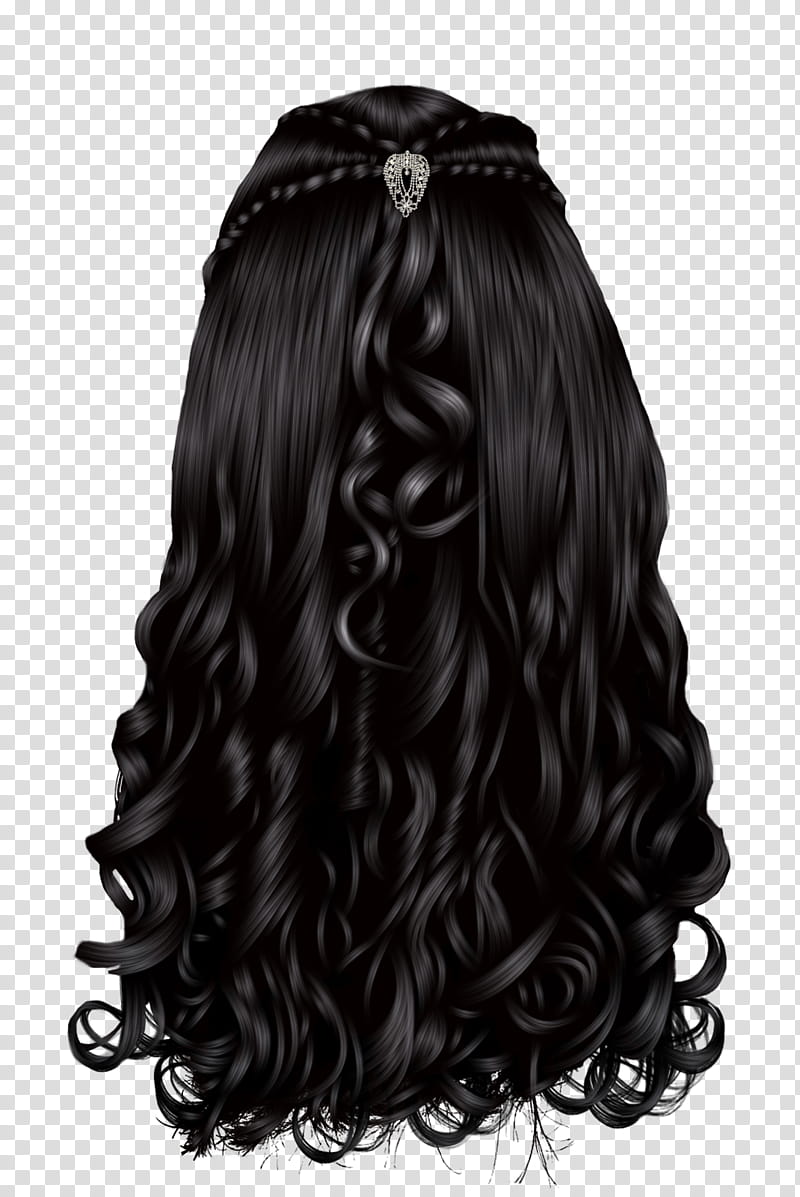 Fantasy Hair , braided woman with long hair transparent background PNG clipart