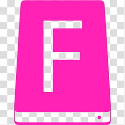 MetroID Icons, pink letter F folder logo transparent background PNG clipart