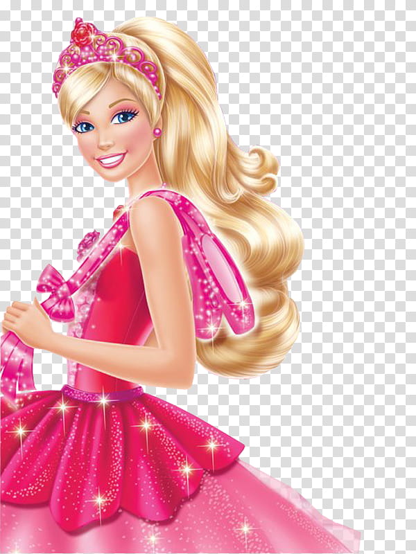 Barbie , Barbie , girl wearing pink mini dress illustration transparent  background PNG clipart