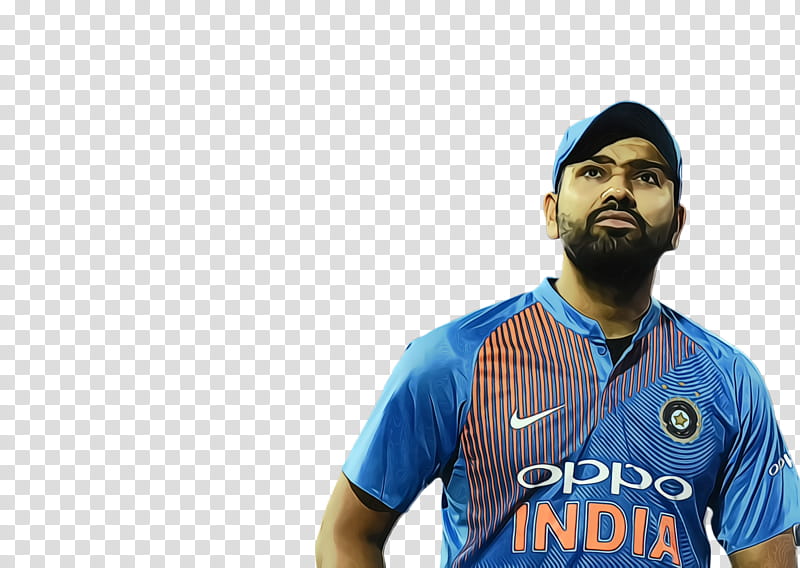 Hair, Rohit Sharma, Indian Cricketer, Batsman, Tshirt, Facial Hair, Team Sport, Sports transparent background PNG clipart