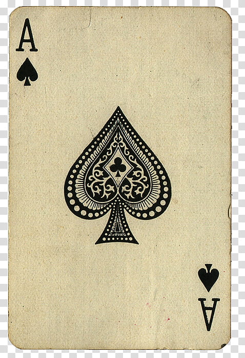 Ace of Spades playing cards transparent background PNG clipart