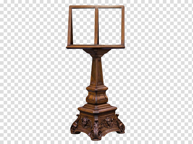 , brown wooden lectern transparent background PNG clipart