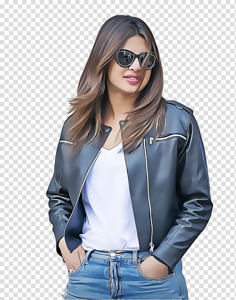 Priyanka Chopra Quantico Bollywood Miss World 2000 Leather jacket, Film, Actor, Film Producer, Video, Singer, July 18, Kid Like Jake transparent background PNG clipart