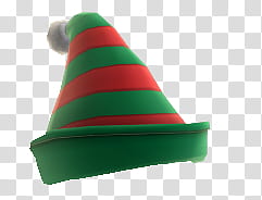 Christmas s, green and red elf hat transparent background PNG clipart